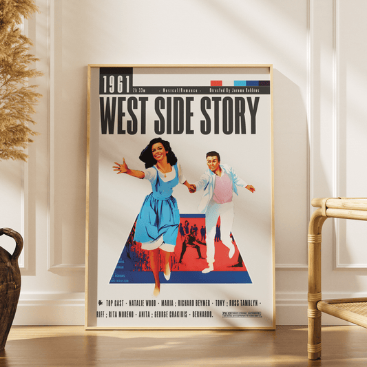 West Side Story 1961 romantic film poster — Tony Maria Romeo Juliet musical wall art print UK