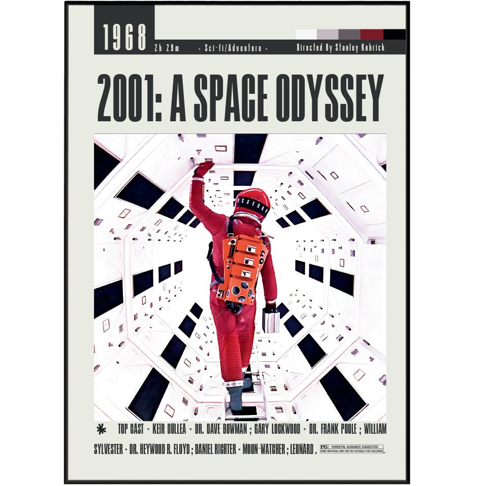 2001: A Space Odyssey 1968 minimalist movie poster print – 98types