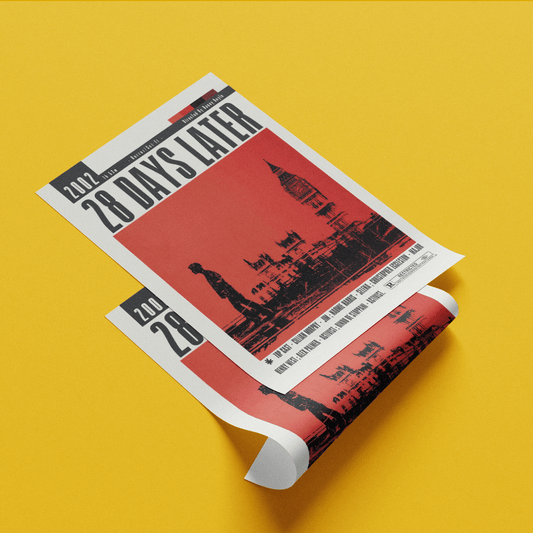 28 Days Later 2002 horror film poster — Danny Boyle Cillian Murphy Selena rage virus London wall art print UK