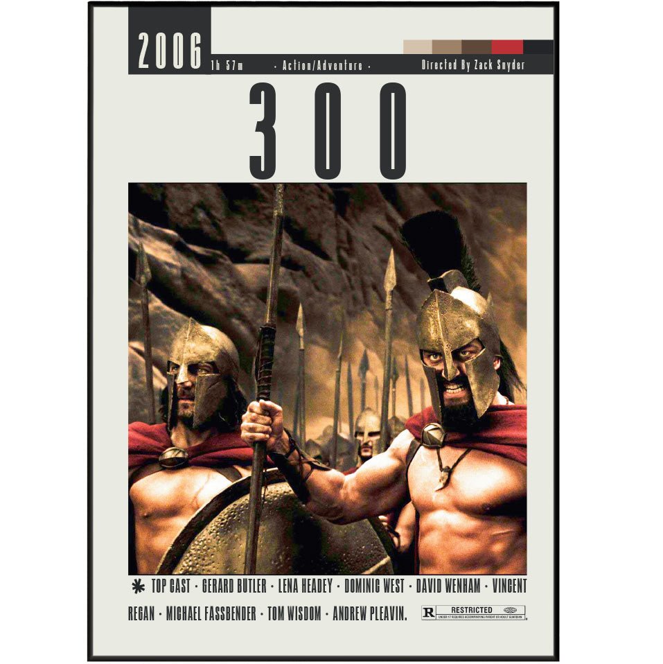 300 2006 minimalist movie poster print – 98types