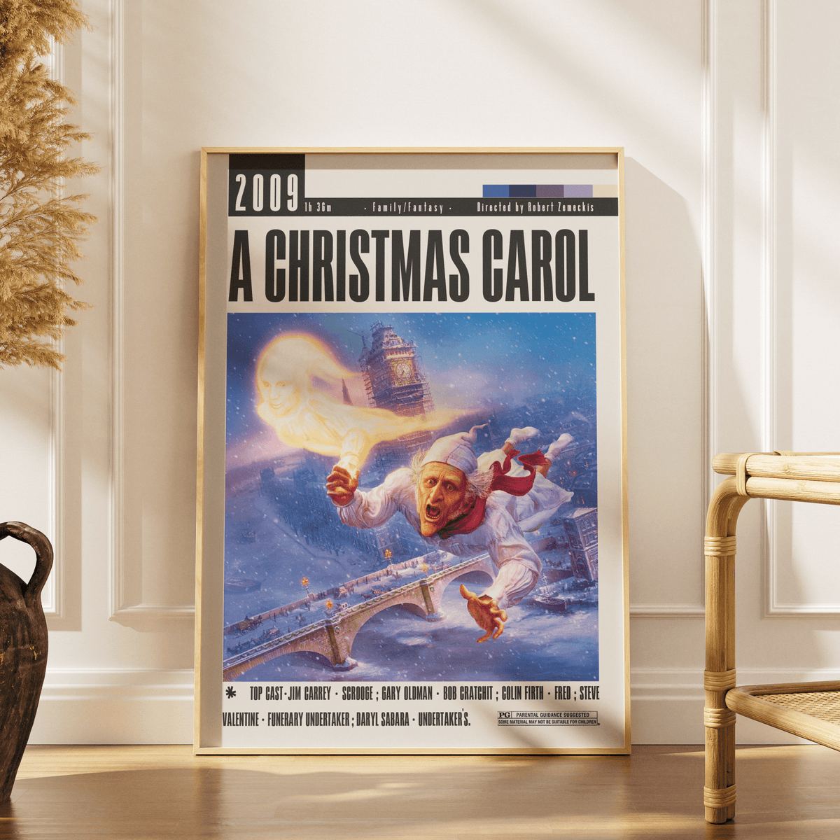 A Christmas Carol (2009) Movie Poster - 98typesModern Minimal Movies