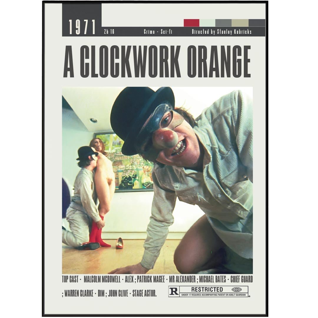 A Clockwork Orange Poster | Stanley Kubrick Movies - 98types