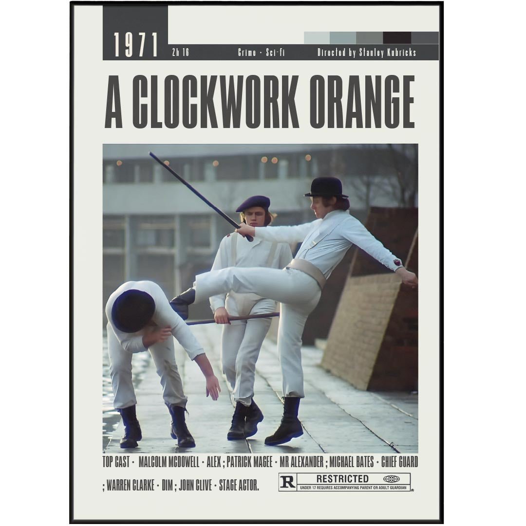A Clockwork Orange Poster | Stanley Kubrick Movies - 98types