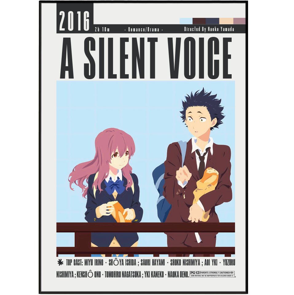 A Silent Voice Movie Poster - 98typesModern Minimal Movies