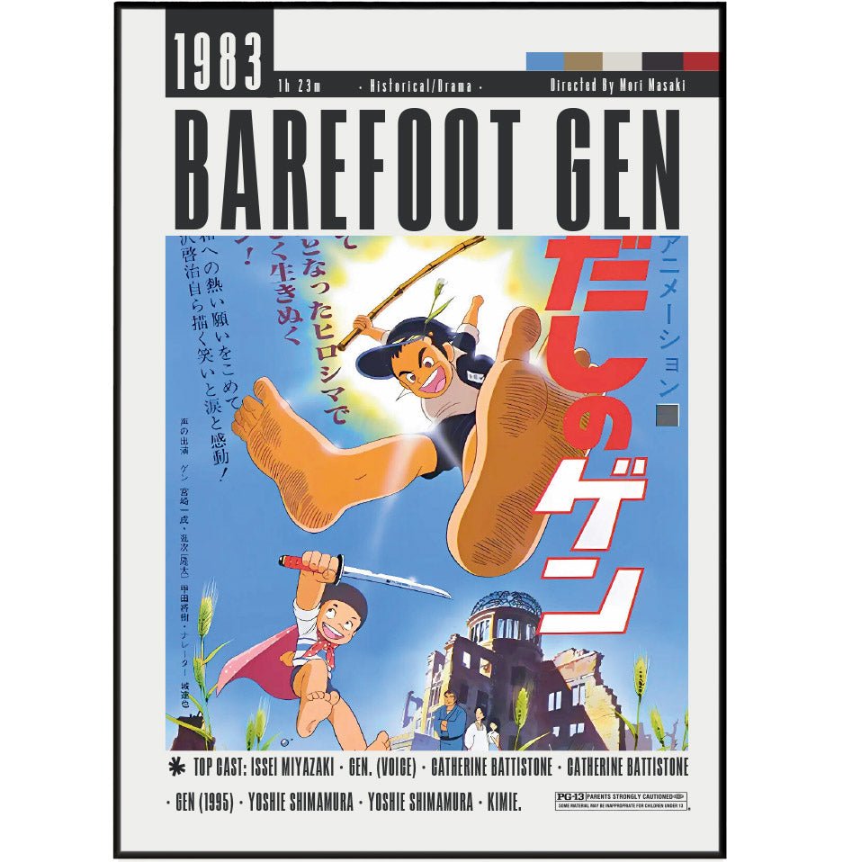 Barefoot Gen Movie Posters - 98typesModern Minimal Movies