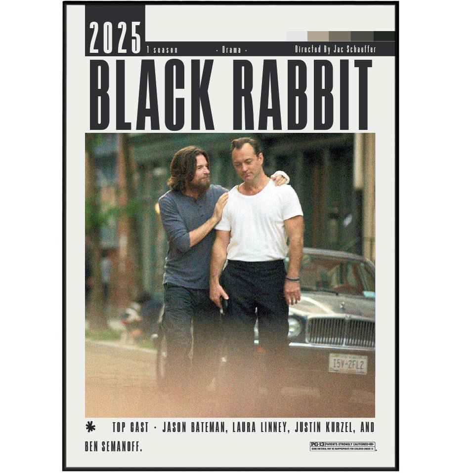 Black Rabbit 2025 minimalist TV series poster print – 98types
