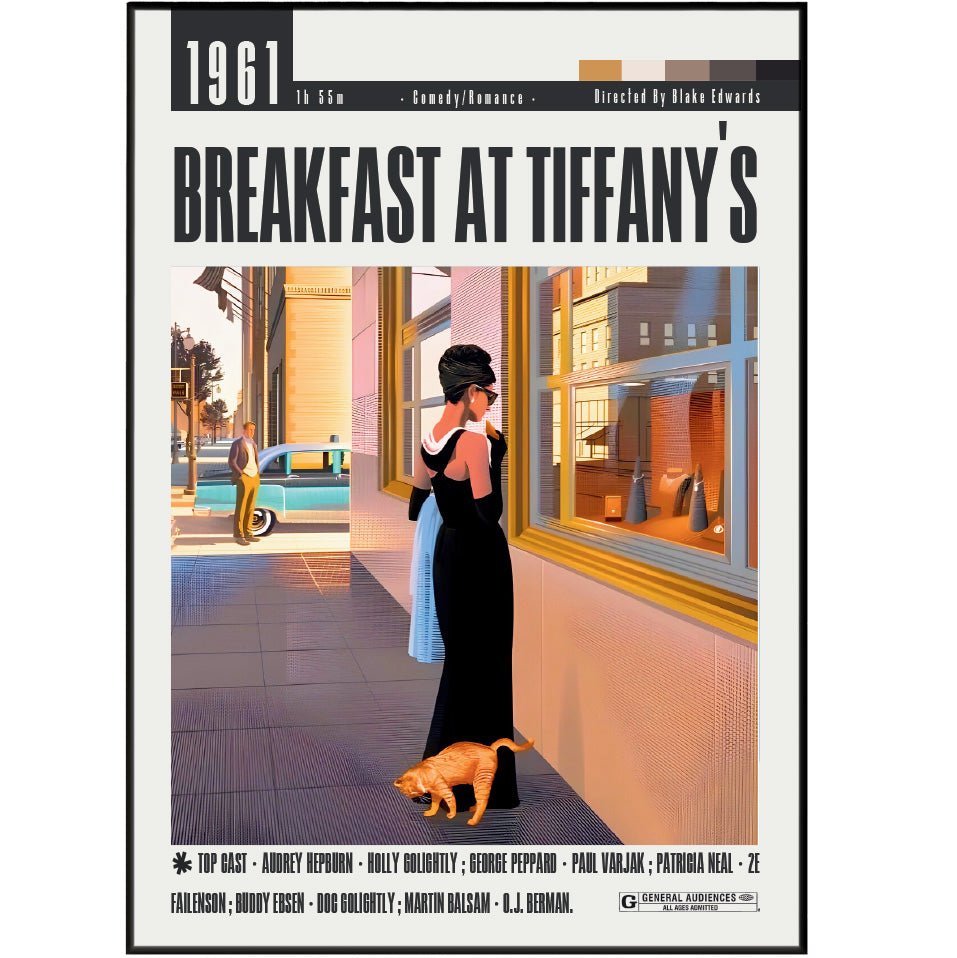 Breakfast at Tiffany's movie poster – design 2 – 98types