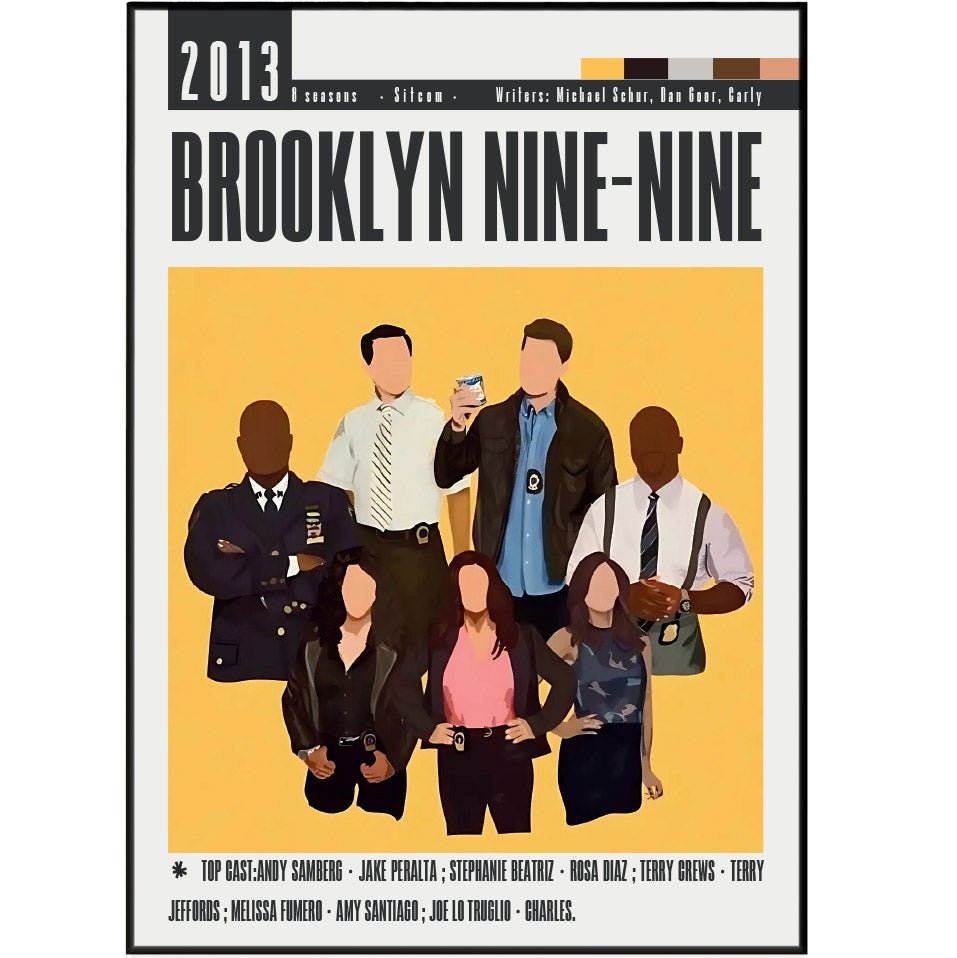 Brooklyn Nine - Nine Tv Serie Movie Posters - 98typesModern Minimal Movies