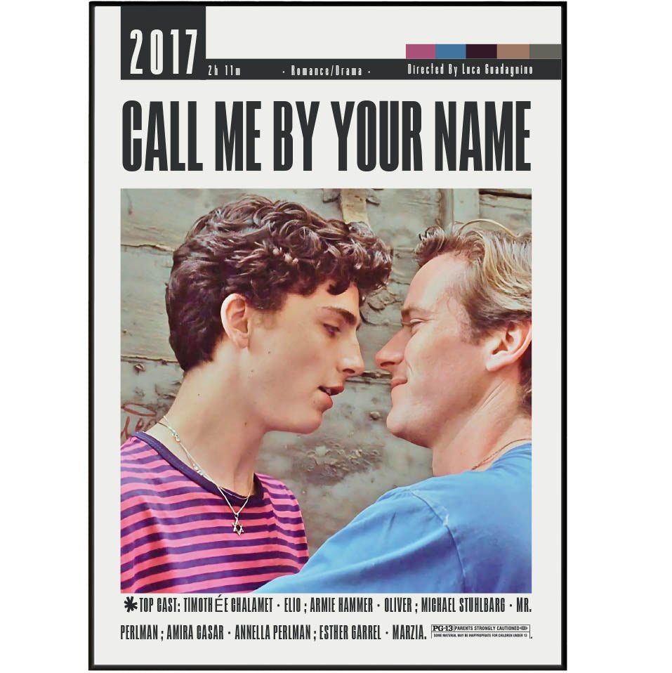 Call Me by Your Name 2017 Film Posters - 98typesModern Minimal Movies