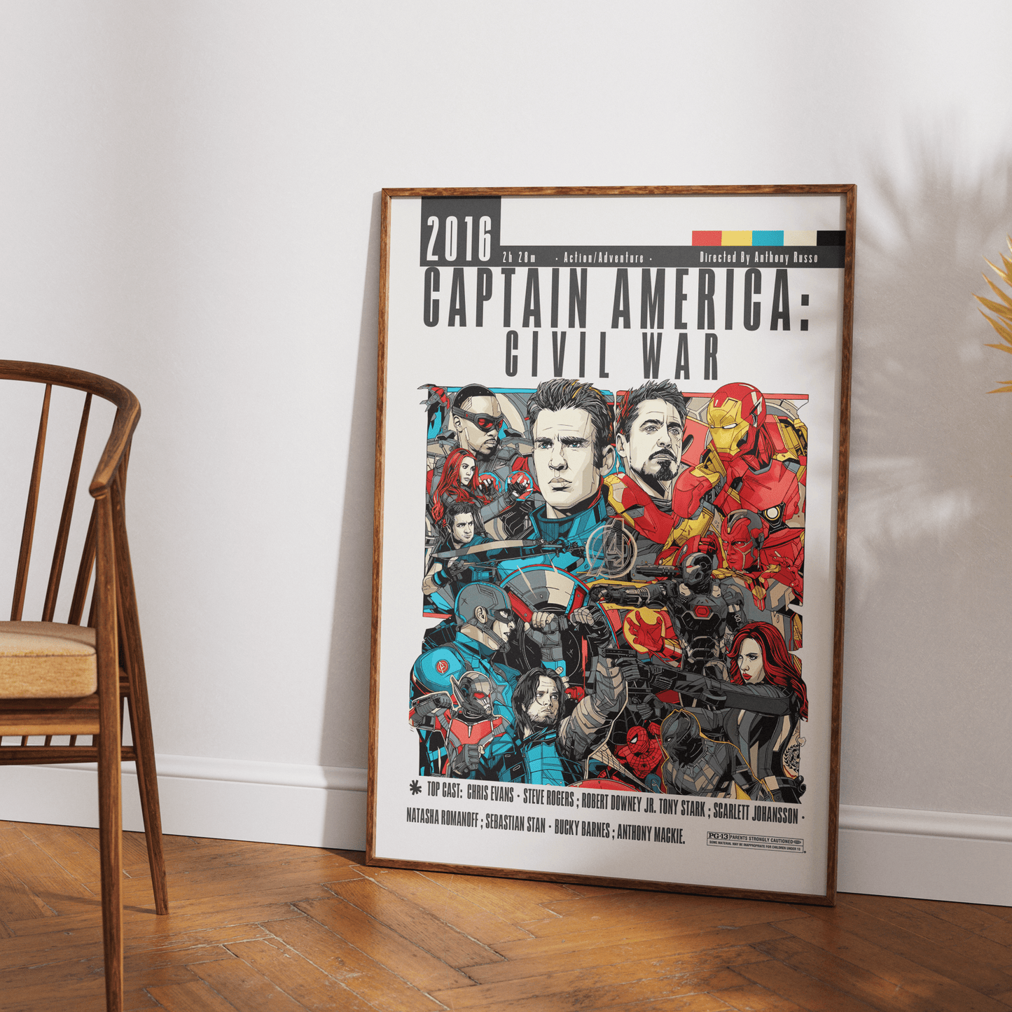 Captain America - Civil War Film Posters - 98typesModern Minimal Movies