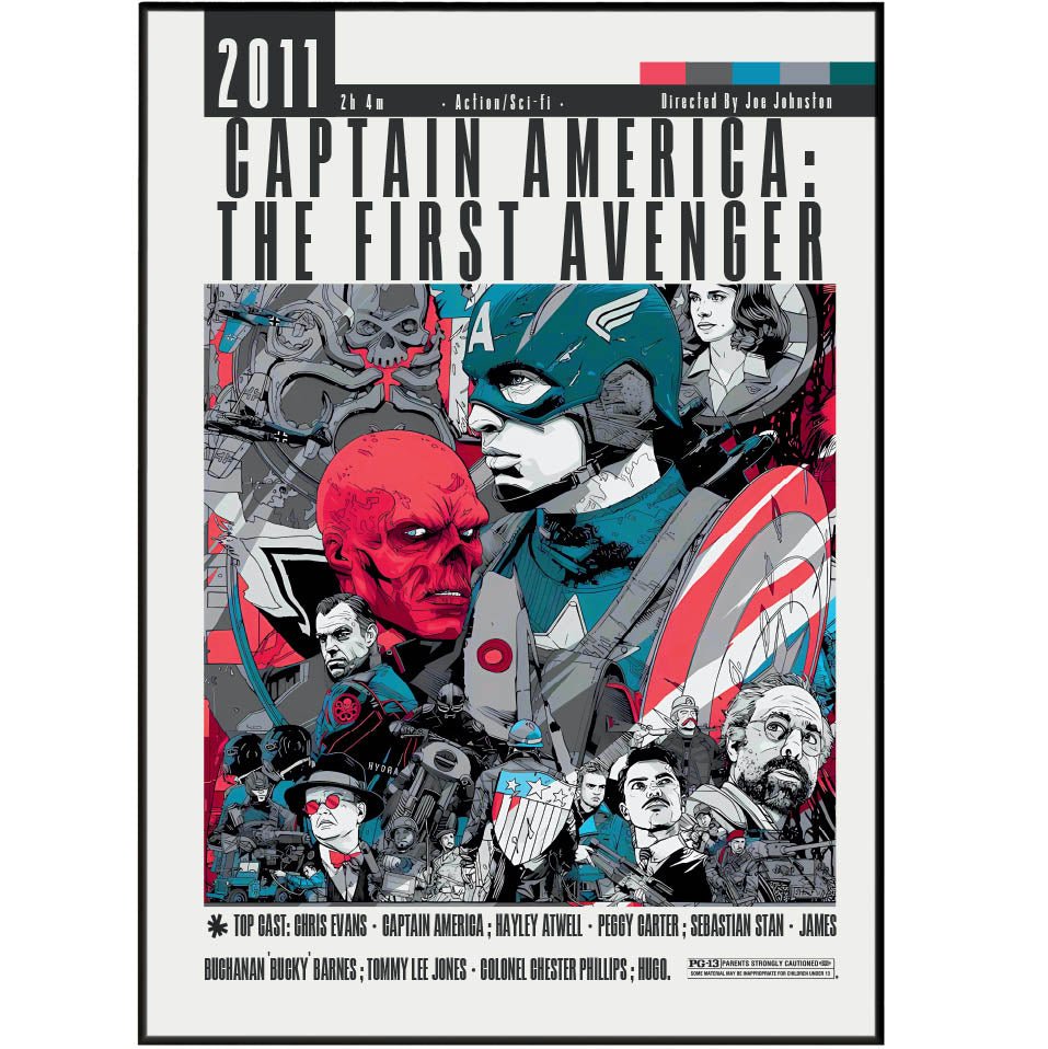 Captain America - The First Avenger Film Posters - 98typesModern Minimal Movies
