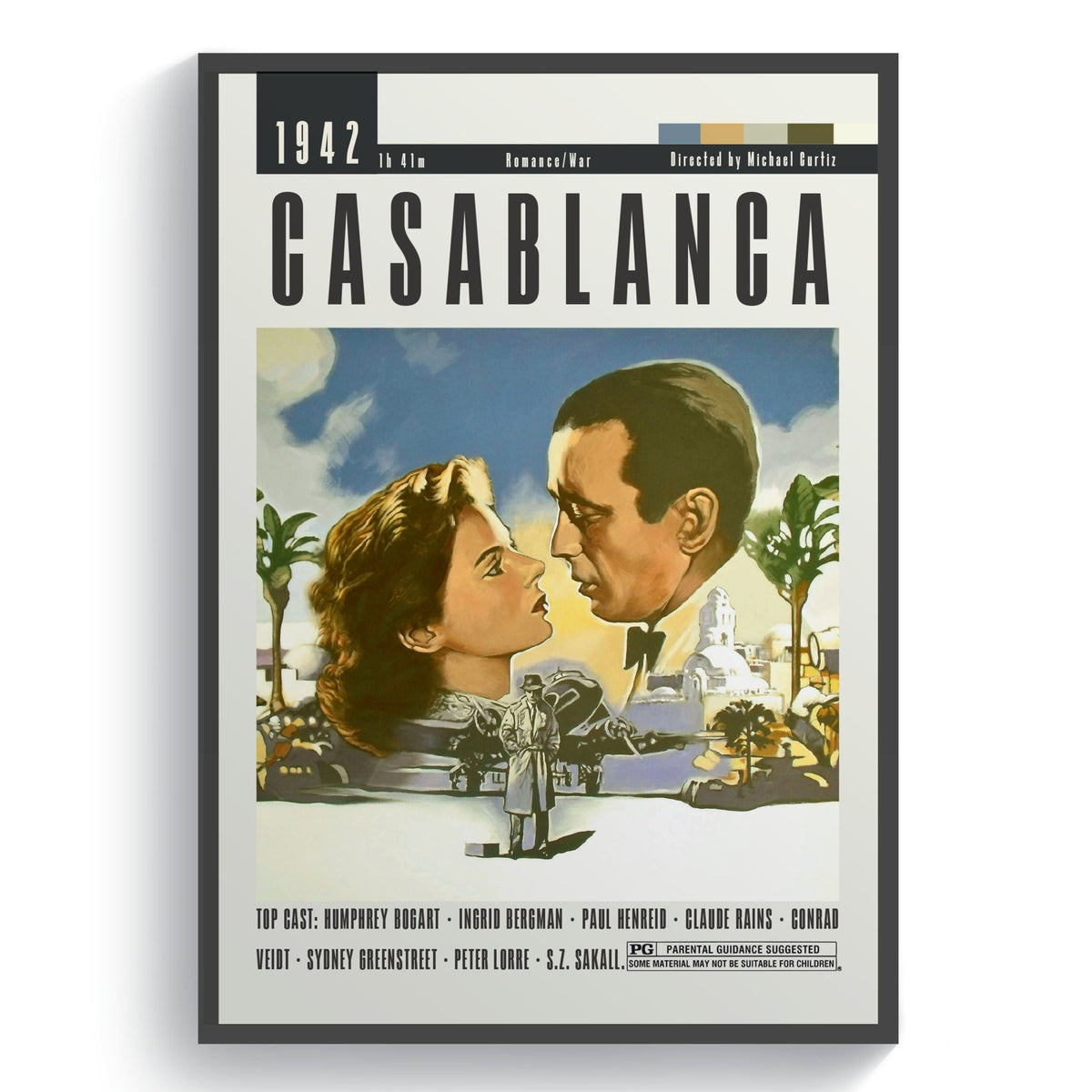 Casablanca (1942) Romantic Film Poster poster by 98 Types – view 2