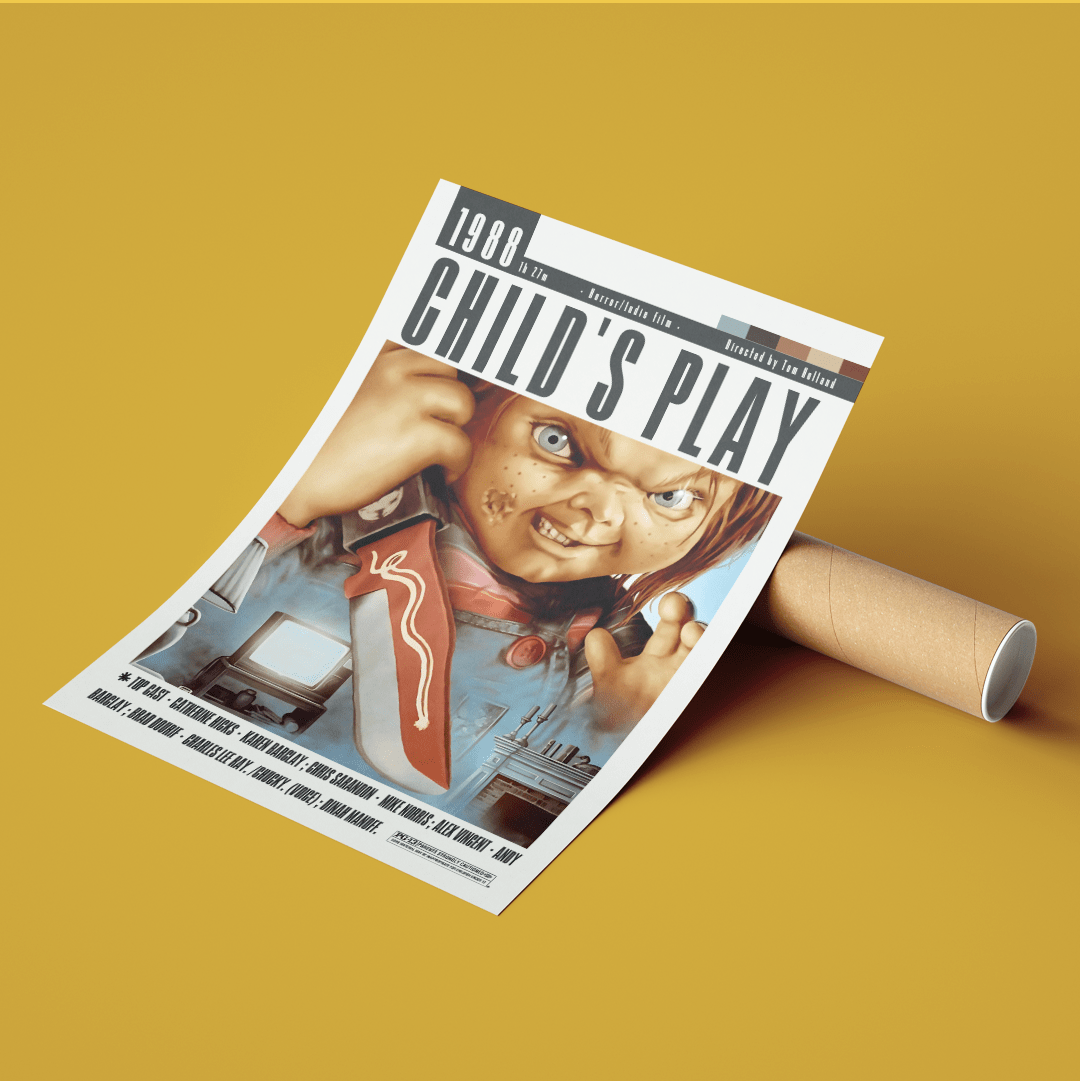 Child's Play 1988 horror film poster — Chucky Good Guy doll Karen Andy Barclay wall art print UK
Play 1988 Movie Posters - 98types