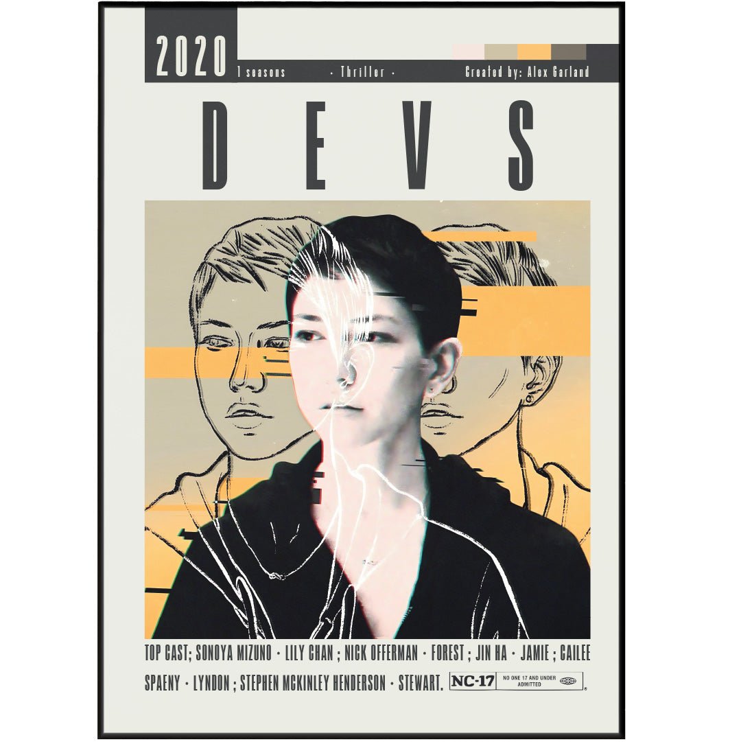 Devs FX Hulu TV show poster — Alex Garland Silicon Valley thriller wall art print UK - 98types