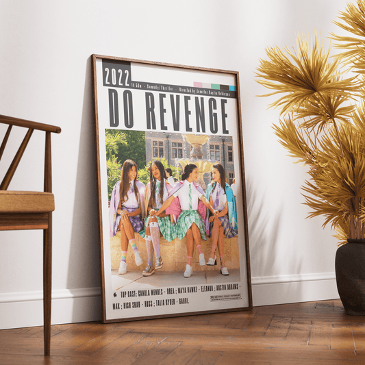 Do Revenge 2022 teen comedy film poster — Camila Mendes Maya Hawke prep school revenge wall art print UK - 98types