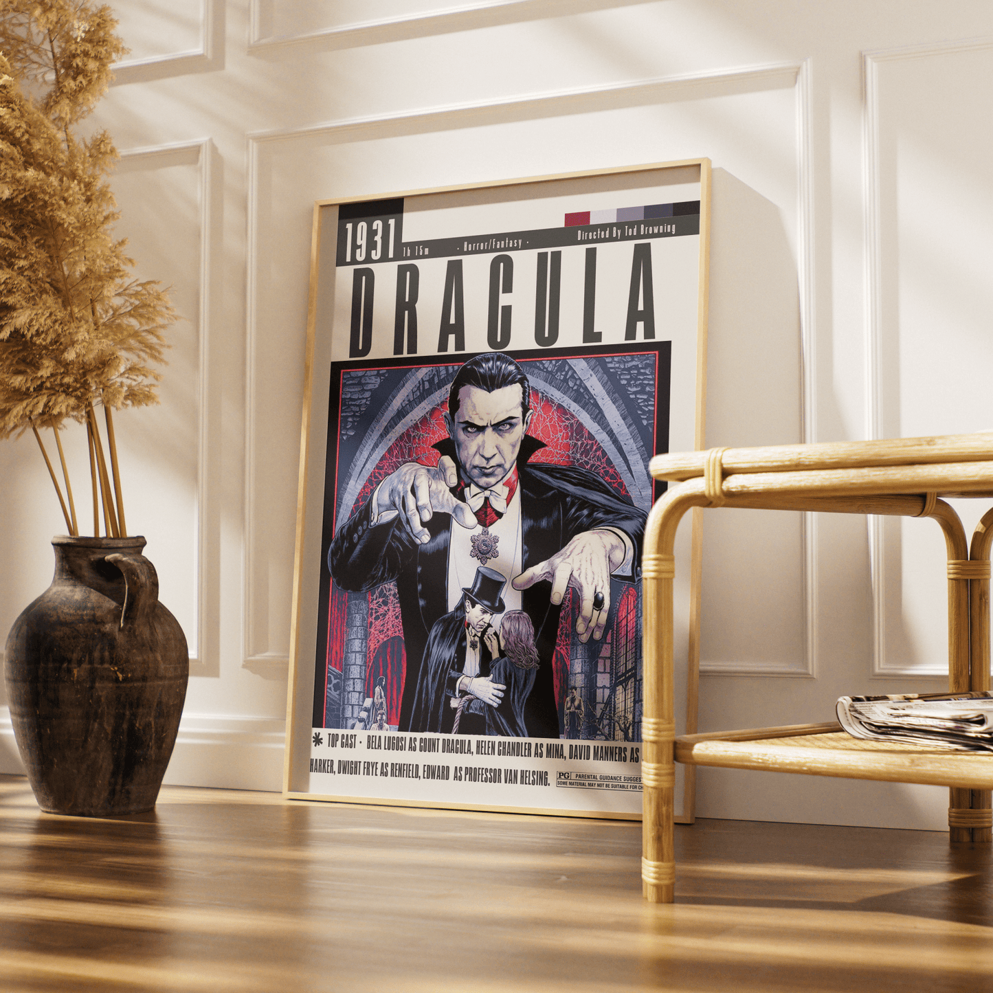 Dracula 1931 classic horror film poster — Tod Browning Bela Lugosi Count Dracula Universal wall art print UK