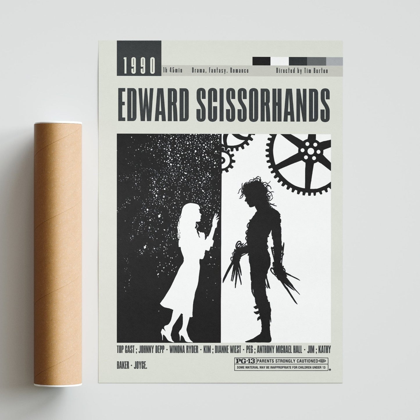 Edward Scissorhands Poster | Tim Burton Movies - 98typesModern Minimal Movies