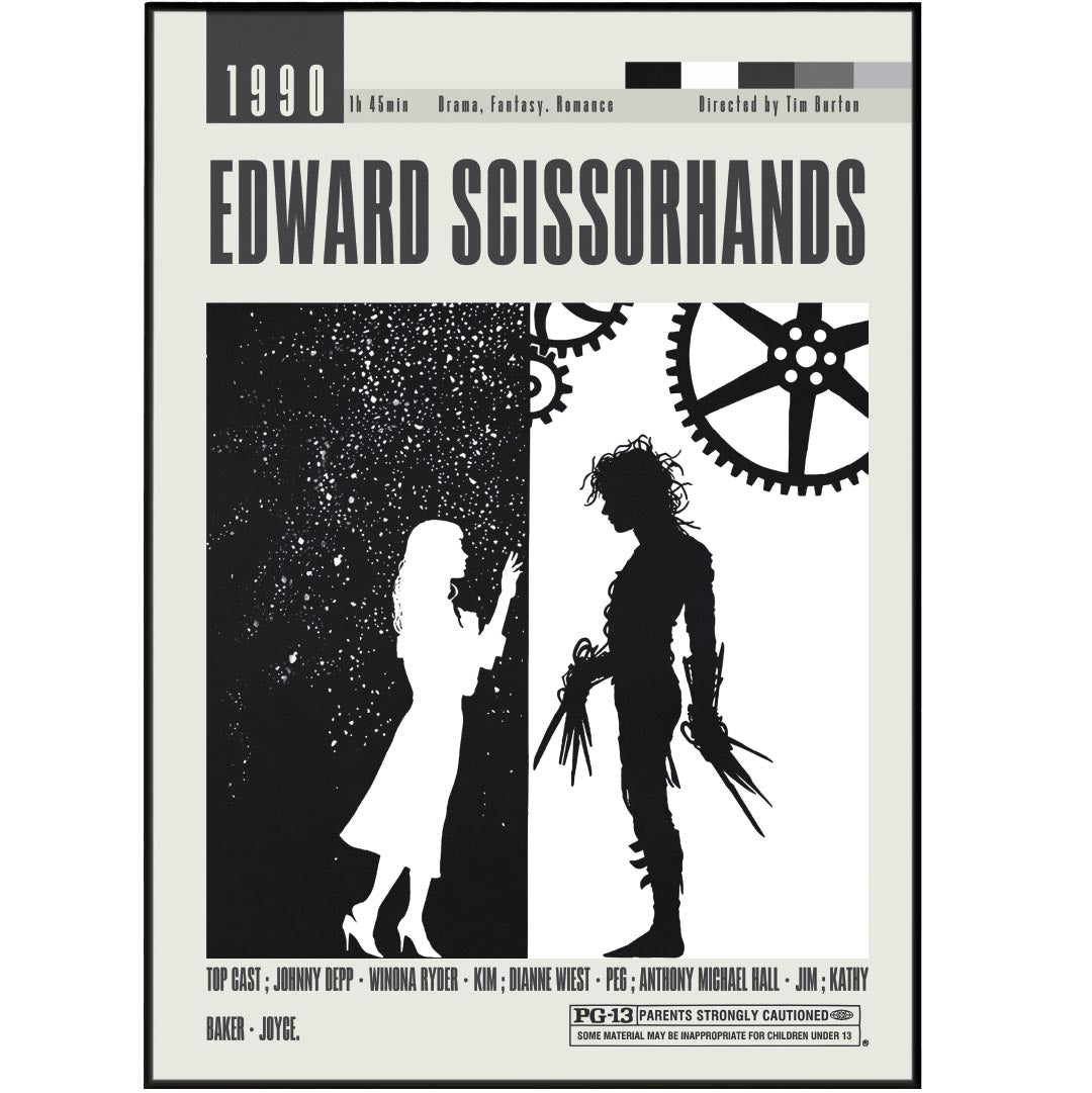 Edward Scissorhands Poster | Tim Burton Movies - 98typesModern Minimal Movies