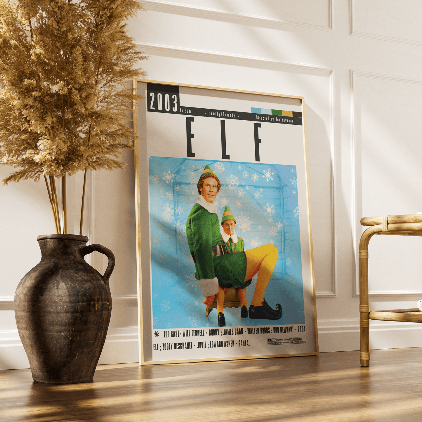 Elf 2003 Poster - 98typesModern Minimal Movies