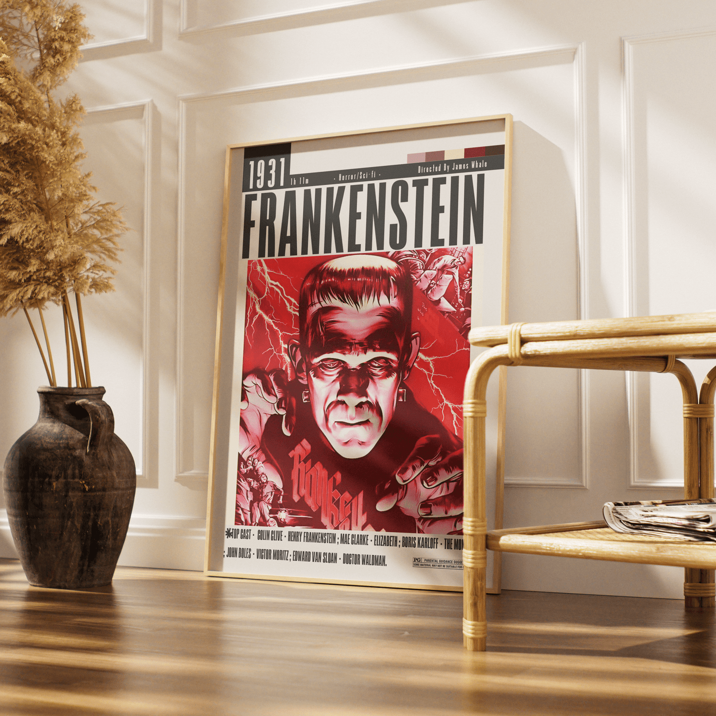 Frankenstein 1931 classic horror film poster — James Whale Boris Karloff Monster Universal wall art print UK