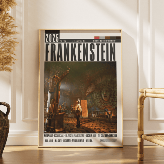 Frankenstein 2025 Oscar nominated movie poster art print UK