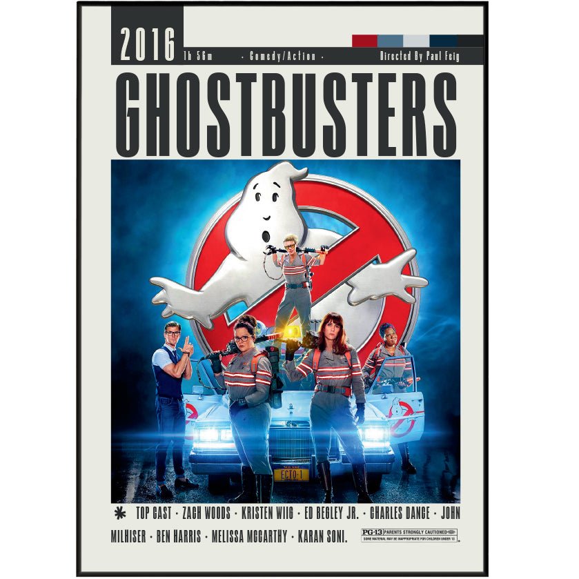 Ghostbusters Answer the Call 2016 comedy film poster — Melissa McCarthy Kristen Wiig Kate McKinnon wall art print UK
- 98types