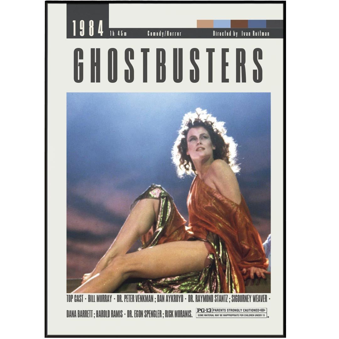 Ghostbusters 1984 comedy film poster — Bill Murray Dan Aykroyd Ivan Reitman ghost busting wall art print UK