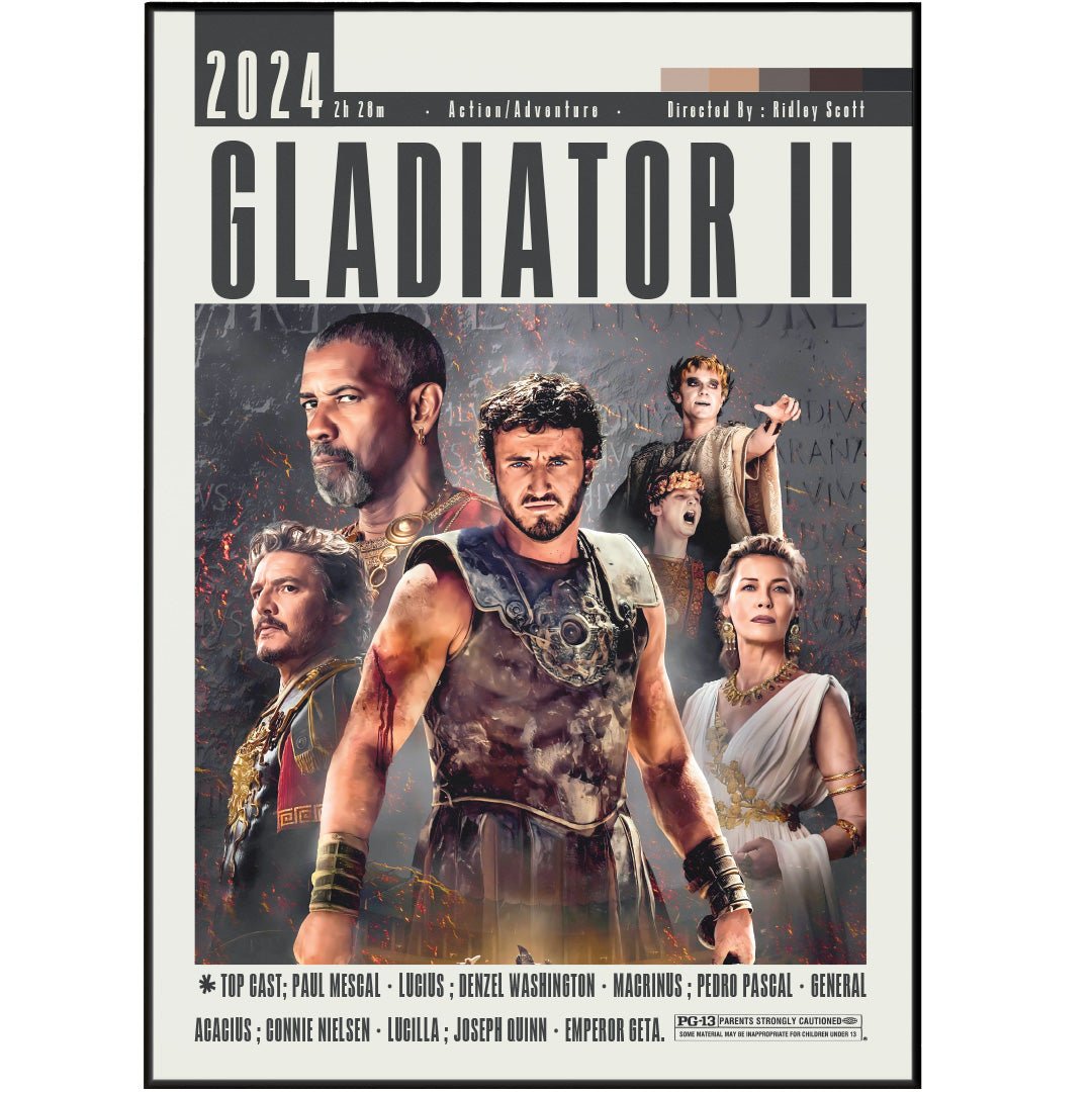 Gladiator II Movie Poster - 98typesModern Minimal Movies
