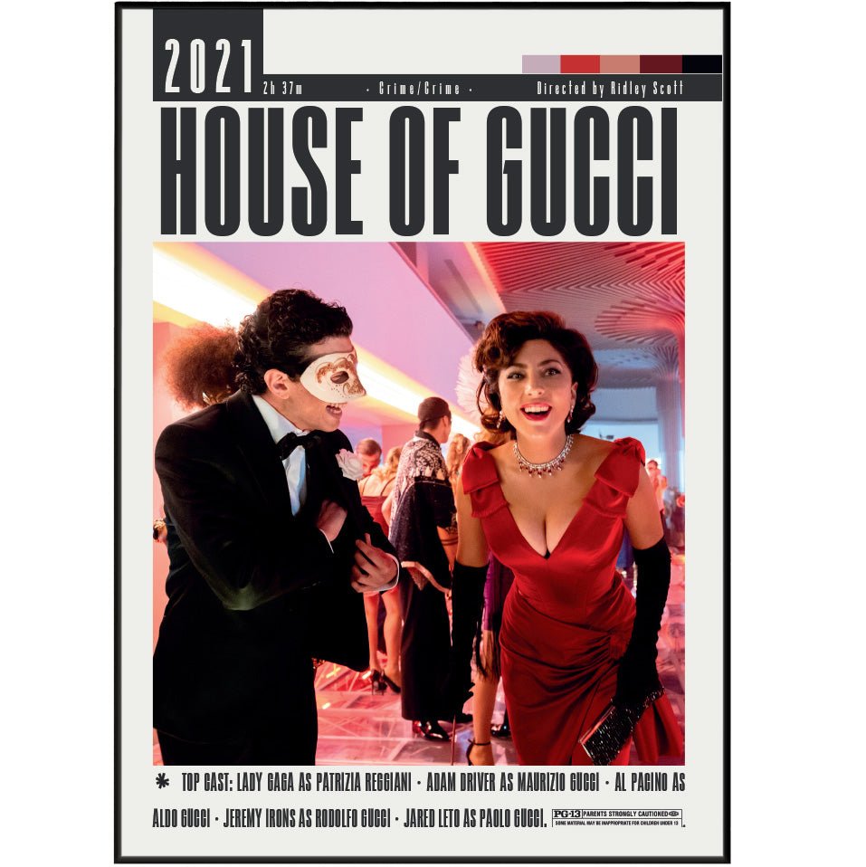 House of Gucci 2021 Films Poster - 98typesModern Minimal Movies