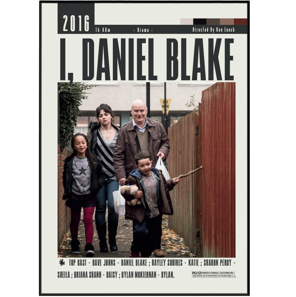 I, Daniel Blake 2016 minimalist movie poster print – 98types