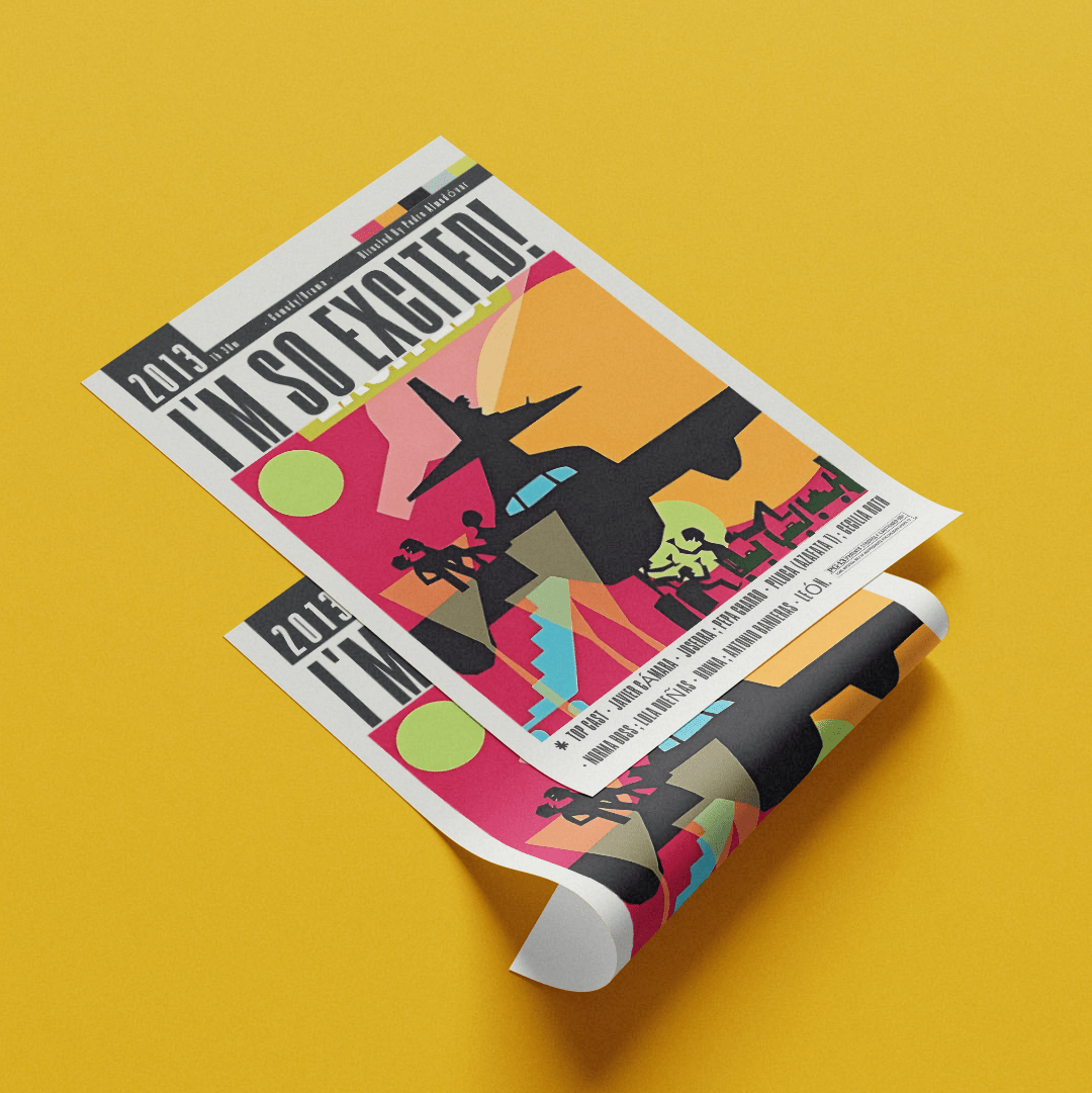 I'm So Excited! Movie Poster - 98typesModern Minimal Movies