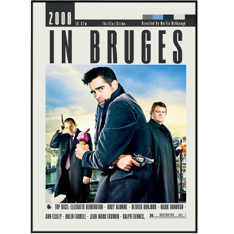 In Bruges 2008 minimalist movie poster print – 98types