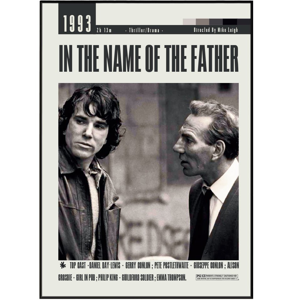 In the Name of the Father 1993 minimalist movie poster print – 98types