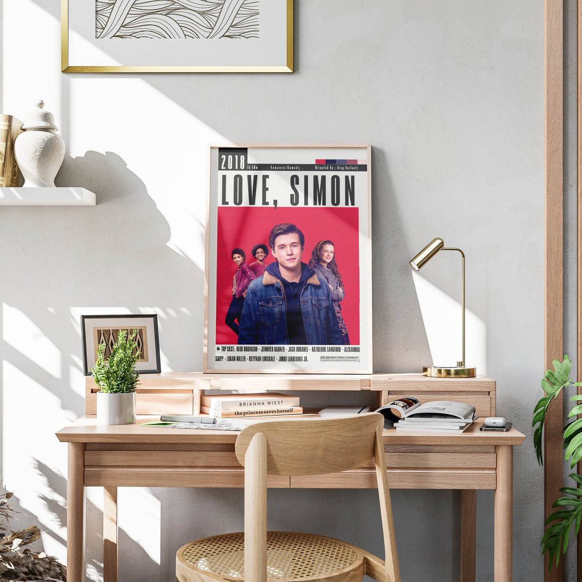 Love Simon 2018 LGBTQ+ film poster — Nick Robinson Simon Spier high school coming out gay teen wall art print UK - 98types