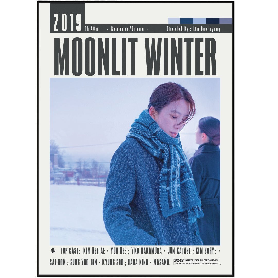 Moonlit Winter 2019 Korean LGBTQ+ film poster — Yoon Hyo-joo winter letters mother daughter Korean queer wall art print UK
- 98types