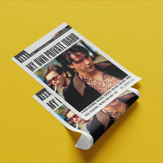 My Own Private Idaho 1991 film poster — Gus Van Sant River Phoenix Keanu Reeves narcoleptic hustler road wall art print UK - 98types