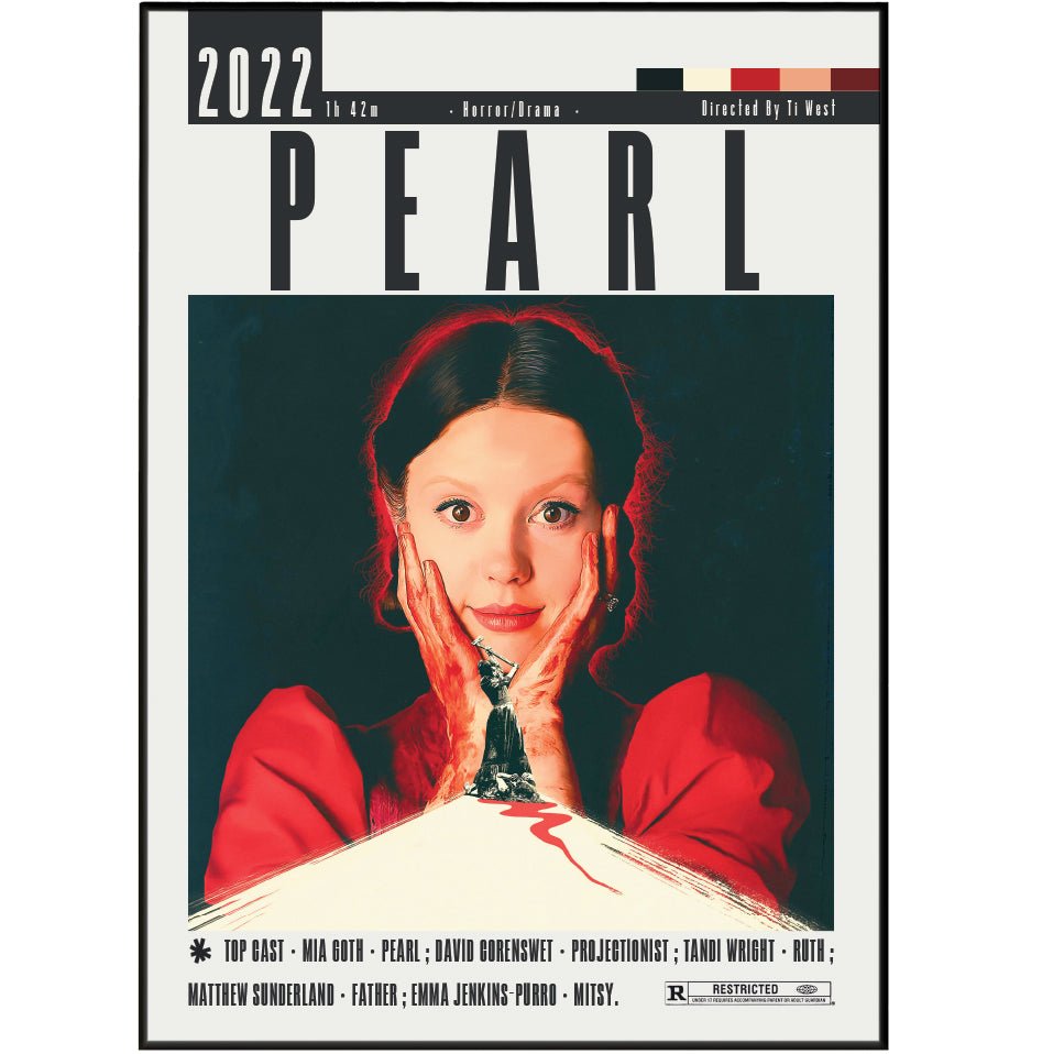 Pearl 2022 minimalist movie poster print – 98types