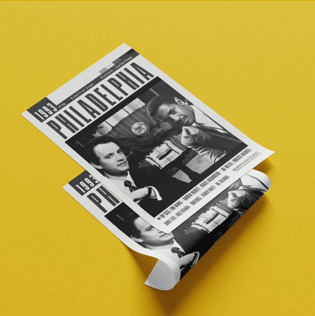Philadelphia (1993) LGBTQ+ Drama Poster poster by 98 Types – view 2