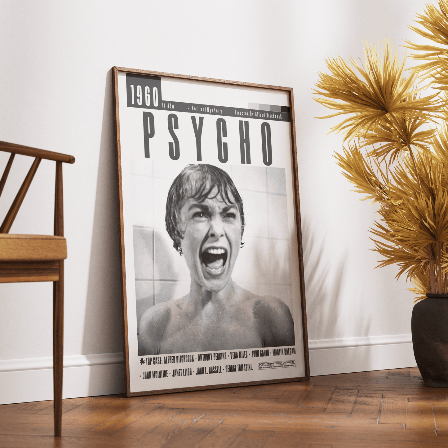 Psycho Poster | Alfred Hitchcock Movies - 98typesModern Minimal Movies