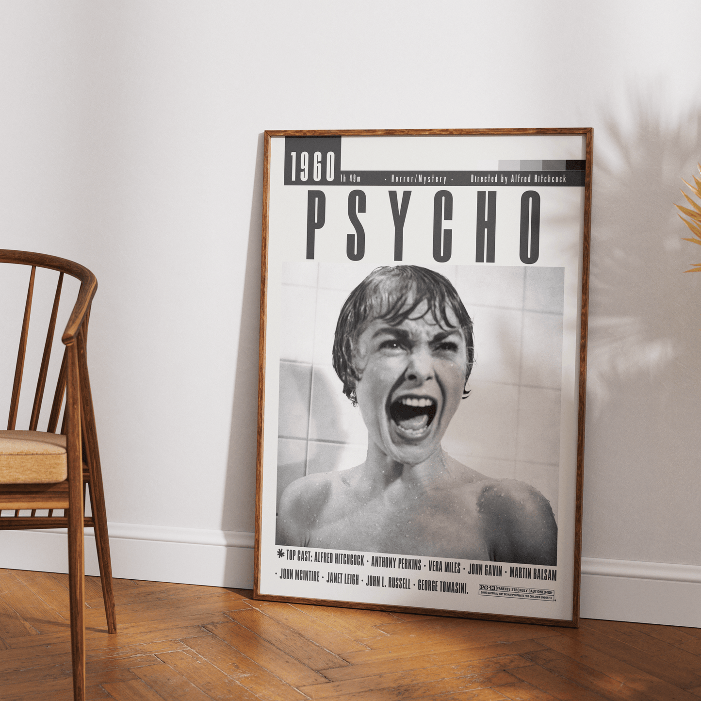 Psycho Poster | Alfred Hitchcock Movies - 98typesModern Minimal Movies