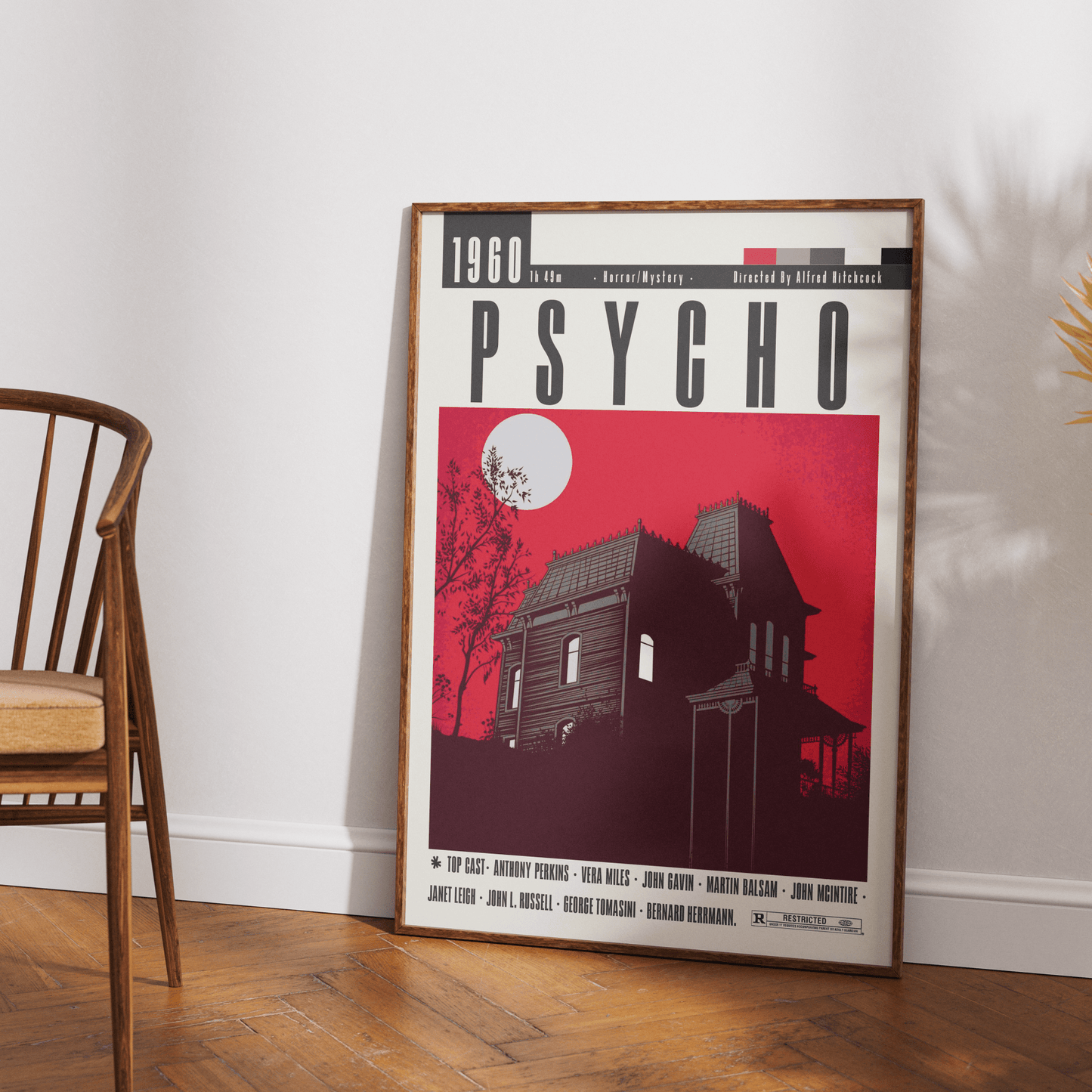 Psycho Posters | Alfred Hitchcock Films - 98typesModern Minimal Movies