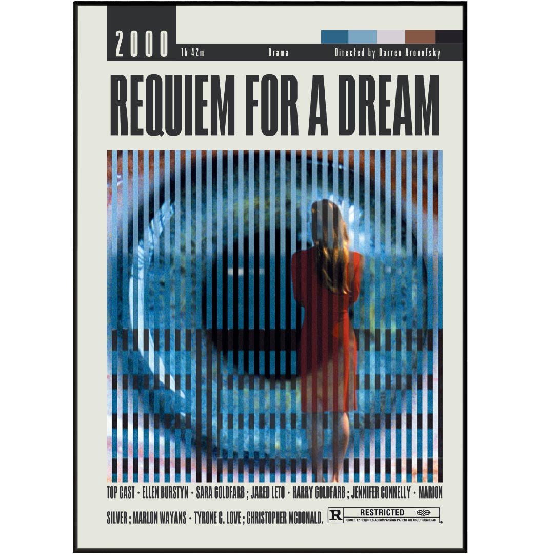 Requiem For a Dream Poster Darren Aronofsky Movies Custom
