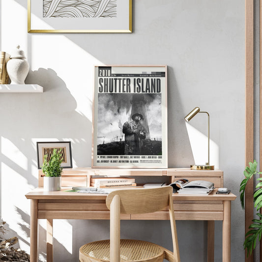 Shutter Island 2010 thriller film poster — Scorsese DiCaprio Teddy Daniels Ashecliffe wall art print UK