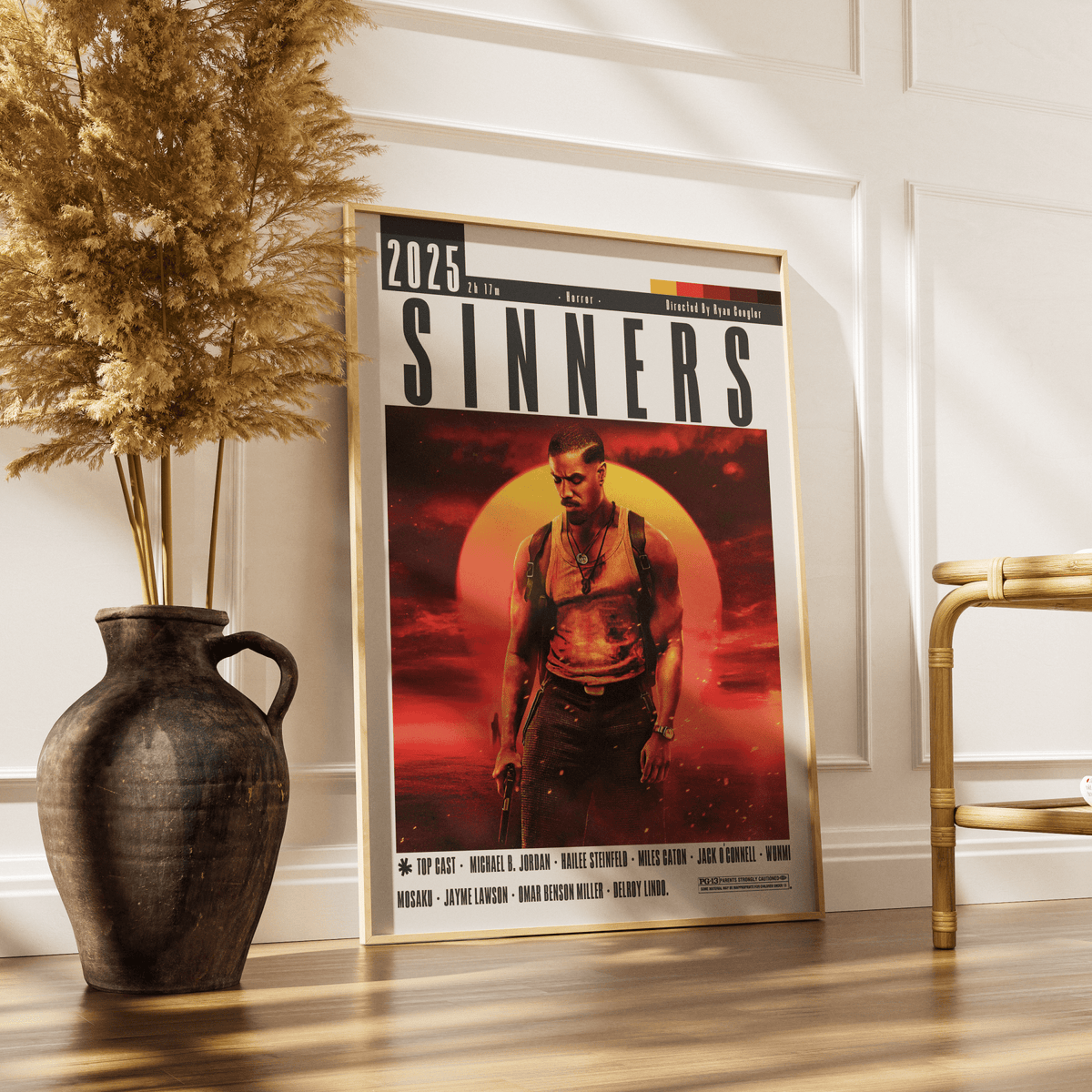Sinners 2025 Oscar nominated movie poster art print UK