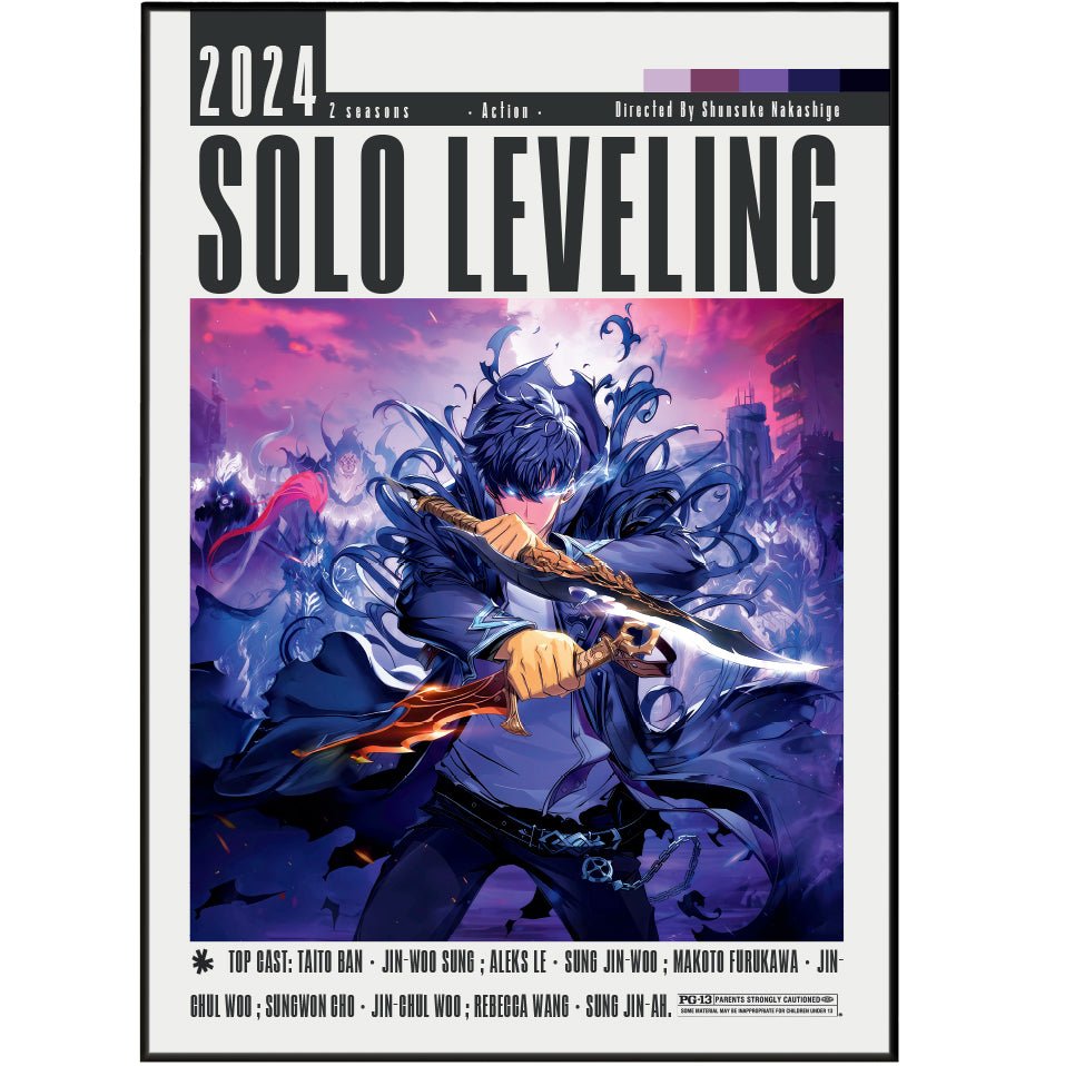 Solo Leveling Film Poster - 98typesModern Minimal Movies