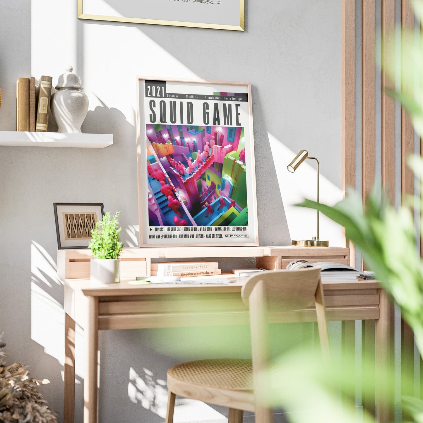 Squid Game Netflix TV show poster — Korean thriller deadly game wall art print UK - 98types