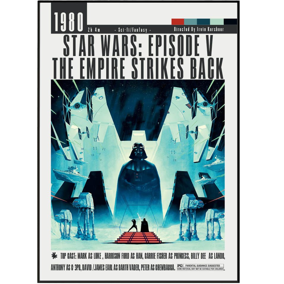 Star Wars Episode V – The Empire Strikes Back Film Poster - 98typesModern Minimal Movies