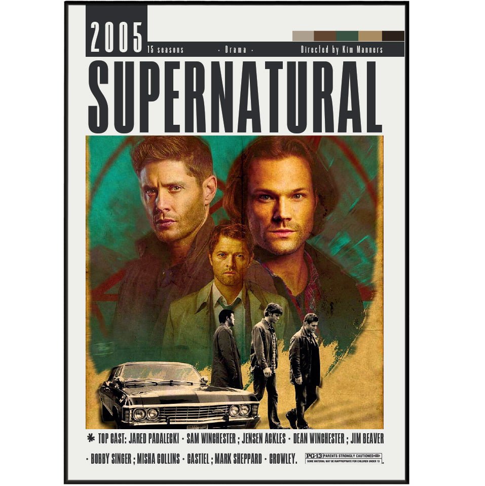 Supernatural Tv Serie Poster - 98typesModern Minimal Movies