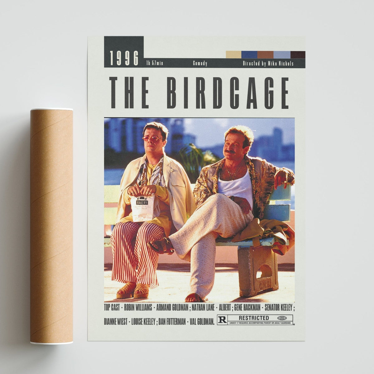 The Birdcage (1996) Comedy Film Poster poster by 98 Types – view 3