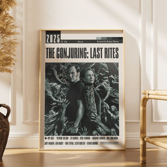The Conjuring Last Rites 2025 horror film poster — Warrens paranormal investigators wall art print UK